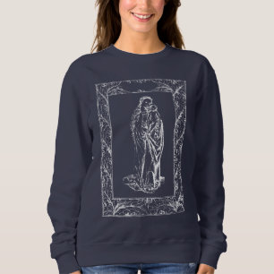 Weihnachtskrippe Madonna und Kind Holly Border Sweatshirt
