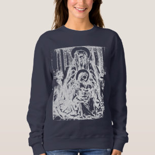 Weihnachtskrippe Madonna und Kinderkind Jungfrau M Sweatshirt