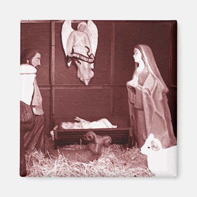 Weihnachtskrippe Magnet (Vorne)