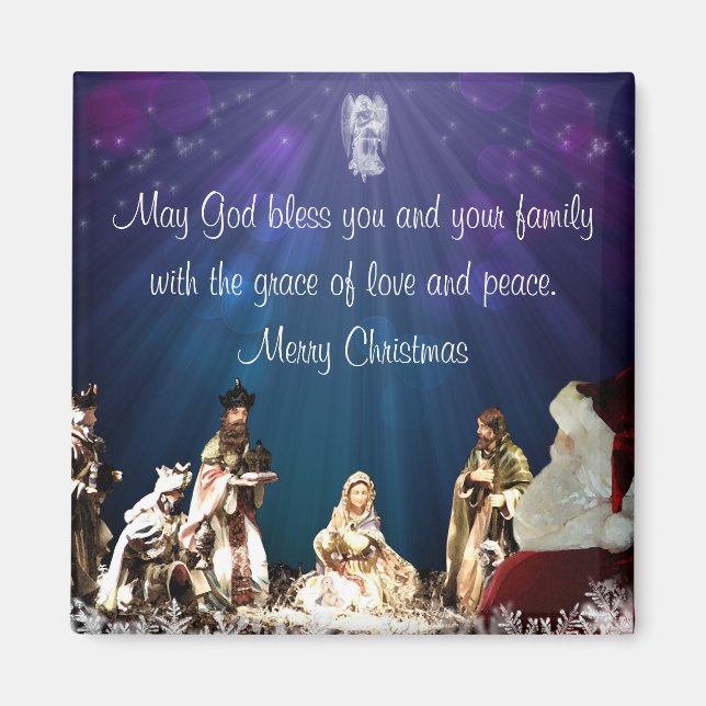 Weihnachtskrippe Magnet (Vorne)