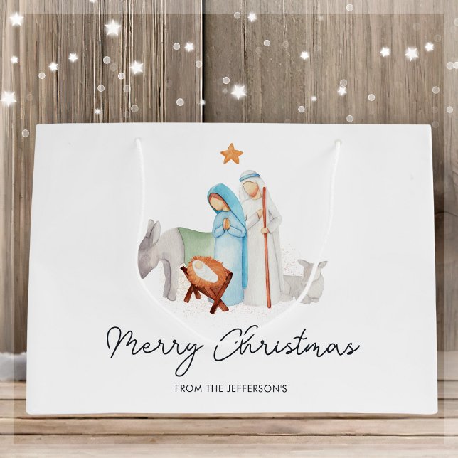 Weihnachtskrippe-Manager Geschenktasche Große Geschenktüte (Von Creator hochgeladen)