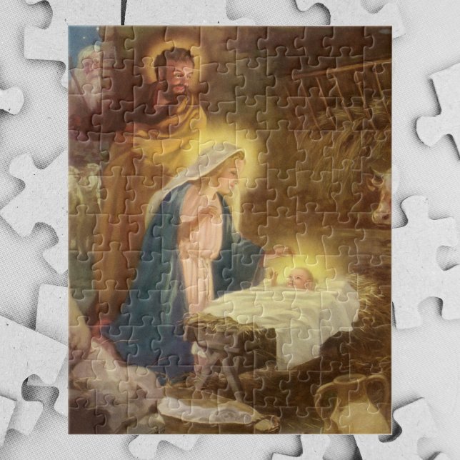 Weihnachtskrippe, Mary Joseph Baby Jesus Puzzle (Von Creator hochgeladen)