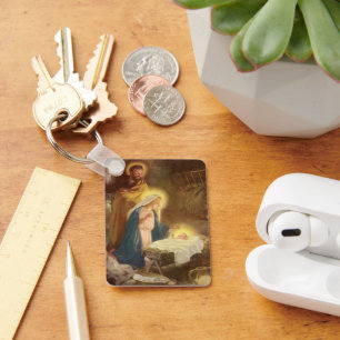 Weihnachtskrippe, Mary Joseph Baby Jesus Schlüsselanhänger