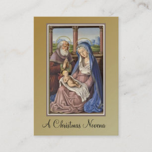 Weihnachtskrippe Novena Jesus Maria Heilige Karte