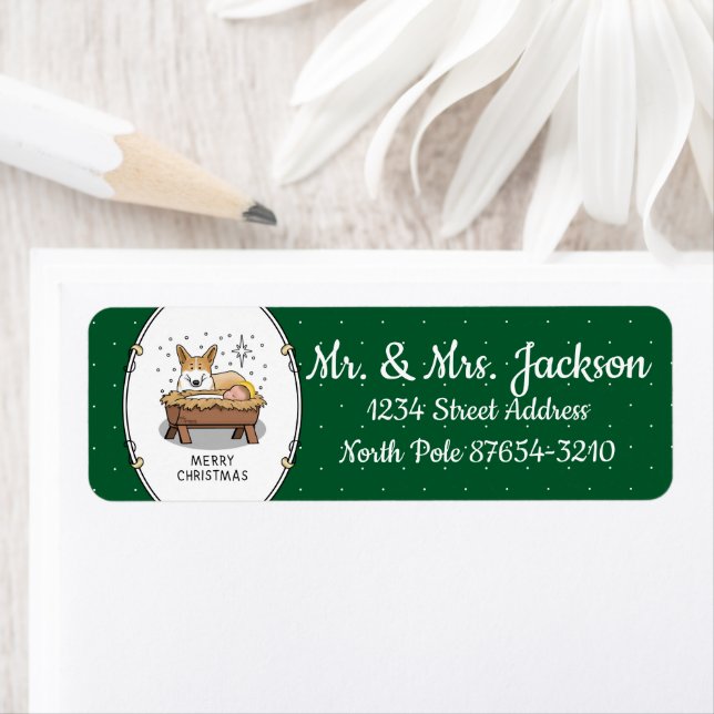 Weihnachtskrippe Pembroke Walisischer Korgi (rot1) (Insitu)