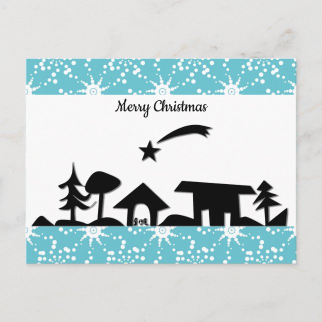 Weihnachtskrippe Postkarte (Vorderseite)