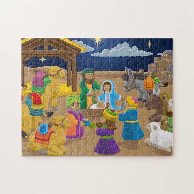 Weihnachtskrippe Puzzle (Horizontal)