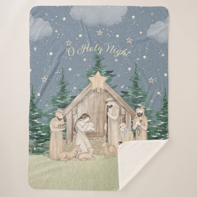 Weihnachtskrippe Sherpadecke (Vorderseite)