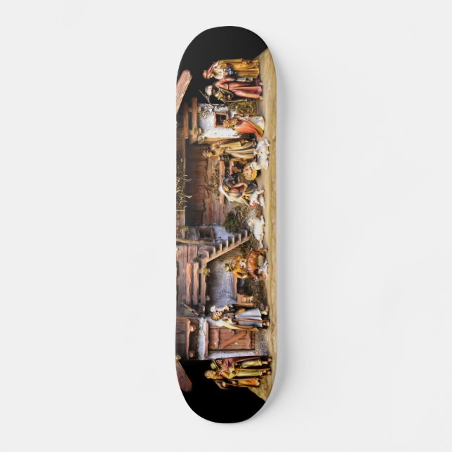 Weihnachtskrippe Skateboard (Vorderseite)