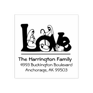 Weihnachtskrippe Szene Jesus Jungfrau Mary Joseph Gummistempel