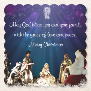 Weihnachtskrippe Untersetzer