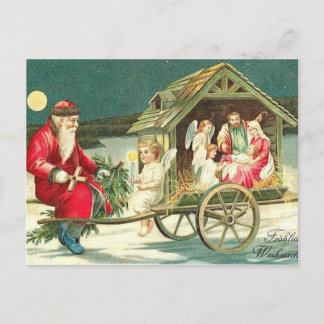 Weihnachtskrippe Weihnachtskarte Feiertagspostkarte