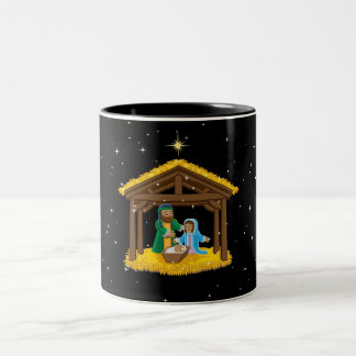 Weihnachtskrippe Zweifarbige Tasse