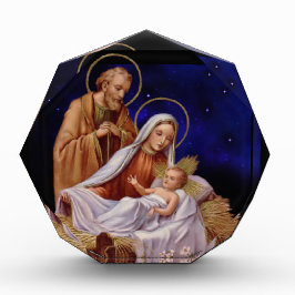 Weihnachtskrippen-Foto-Block Fotoblock