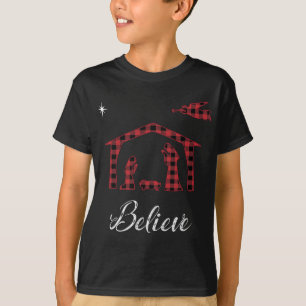 Weihnachtskrippen glauben Jesus Birth Buffalo Pla T-Shirt
