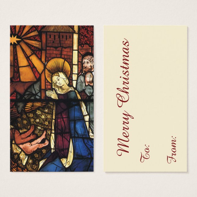 Weihnachtskrippen in festgeklemmtem Glas (Vorne & Hinten)