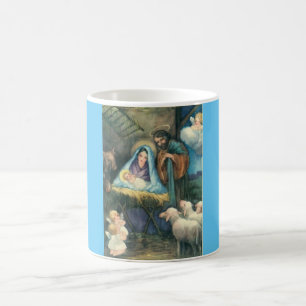 Weihnachtskrippen-Motiv Vintage-Weihnachtsbecher Kaffeetasse