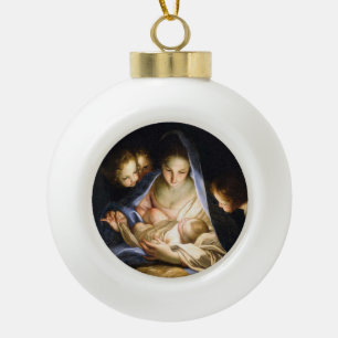 Weihnachtskrippen-Ornament Keramik Kugel-Ornament