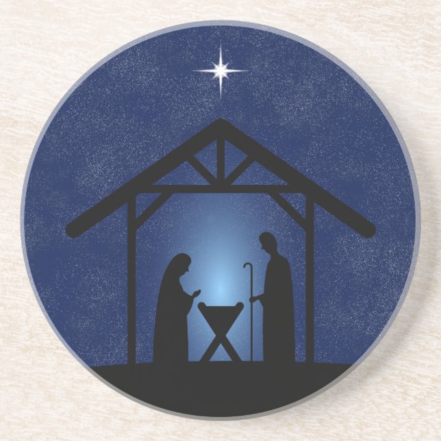 Weihnachtskrippen Religiöse Getränkeuntersetzer (Vorne)