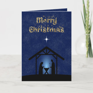 Weihnachtskrippen Religiöse Karte
