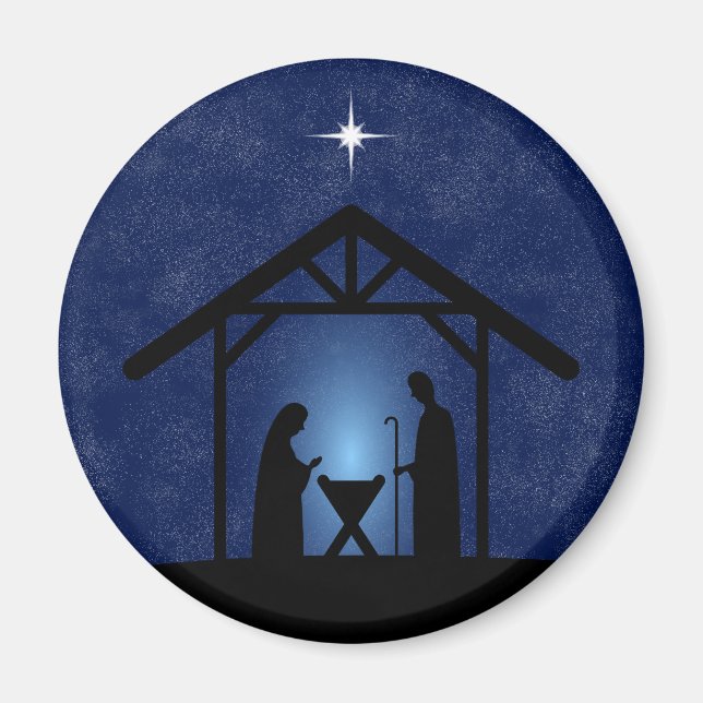 Weihnachtskrippen Religiöse Magnet (Vorne)