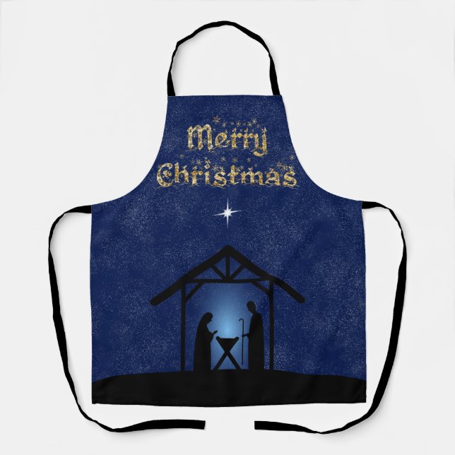 Weihnachtskrippen Religiöse Schürze (Vorderseite)