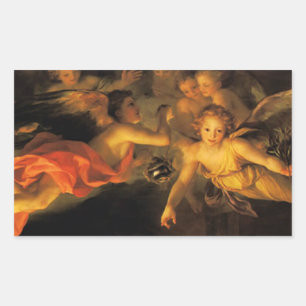 Weihnachtskrippen-Sticker Rechteckiger Aufkleber