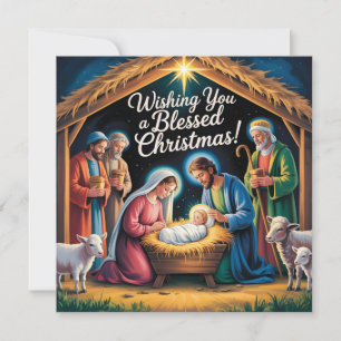 Weihnachtskrippengruß Feiertagskarte