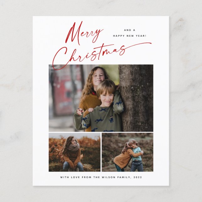 Weihnachtskript 3 Foto Weihnachtskarte (Vorderseite)