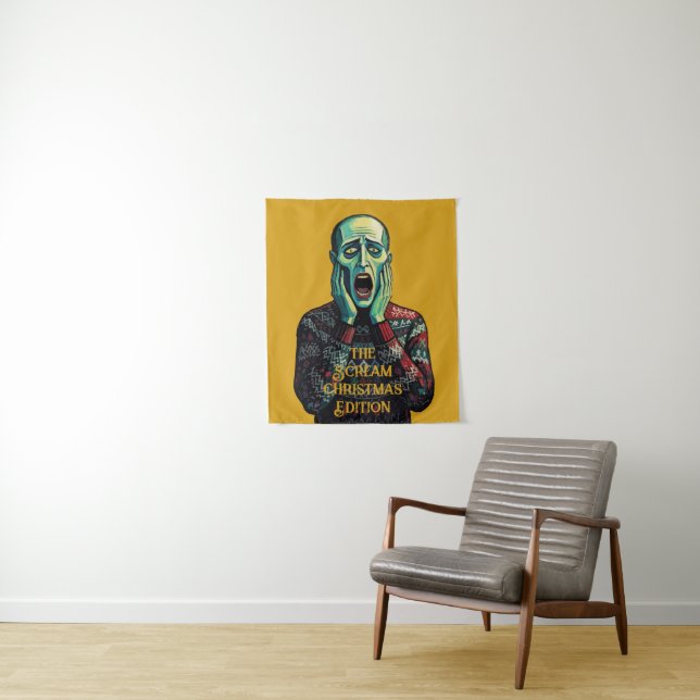 Weihnachtskrise - Edvard Munch Weihnachtspulli Wandteppich (Beispiel)