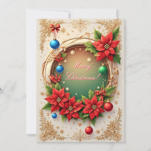 Weihnachtskrone 🎄❄️ Poinsettie Rot Floral