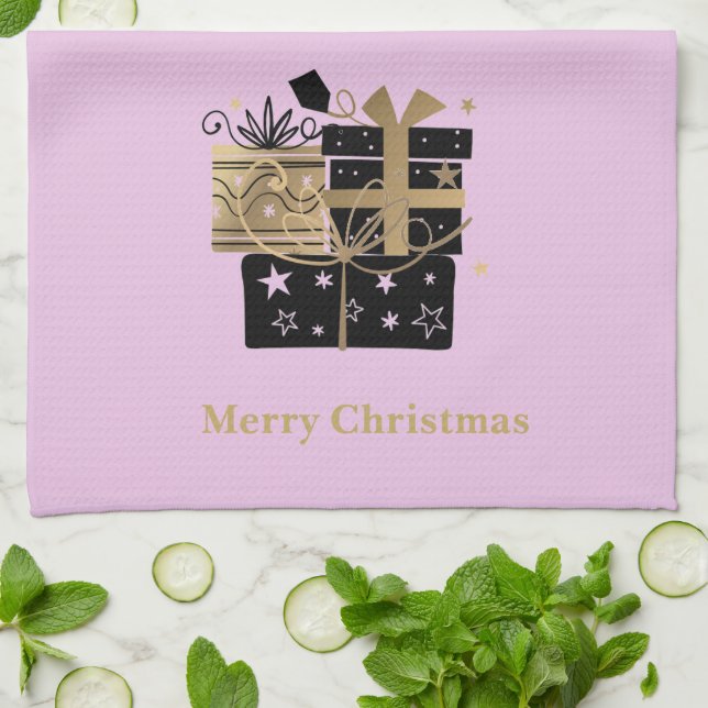 Weihnachtsküche Handtuch frohe Weihnachtsgeschenke (Gefaltet)