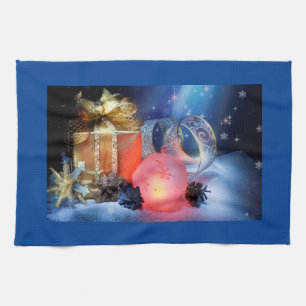 Weihnachtsküche Handtuch mit Geschenken & Ornament