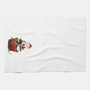 Weihnachtsküche Handtuch mit Santa on Cupcake