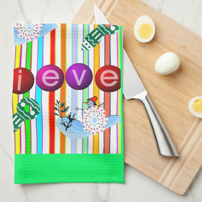 Weihnachtsküche Handtücher (Viertel Falte)