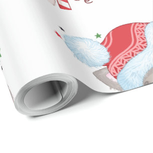 Weihnachtsküche mit Lichtern Geschenkpapier