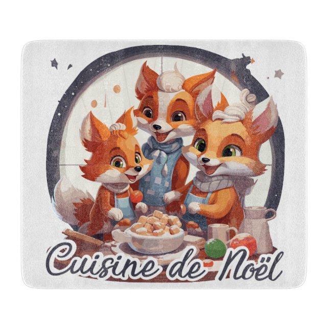 Weihnachtsküche Schneidebrett (Vorderseite)