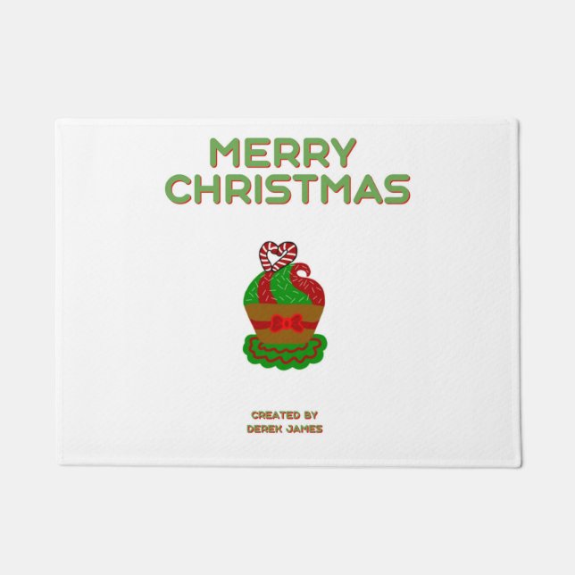Weihnachtskuchen Doormat (45,72 cm x 60,96 cm) Fußmatte (Vorderseite)