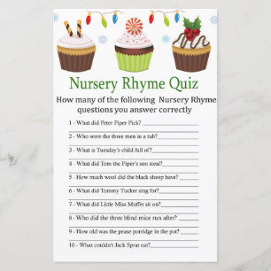 Weihnachtskuchen Kinderzimmer Rhyme Quiz Babydusch
