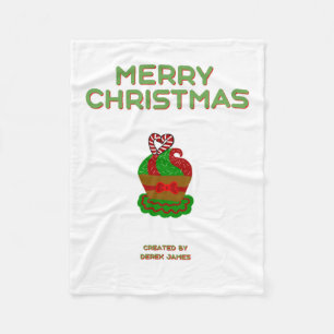 Weihnachtskuchen Kleines Fleece Blanket
