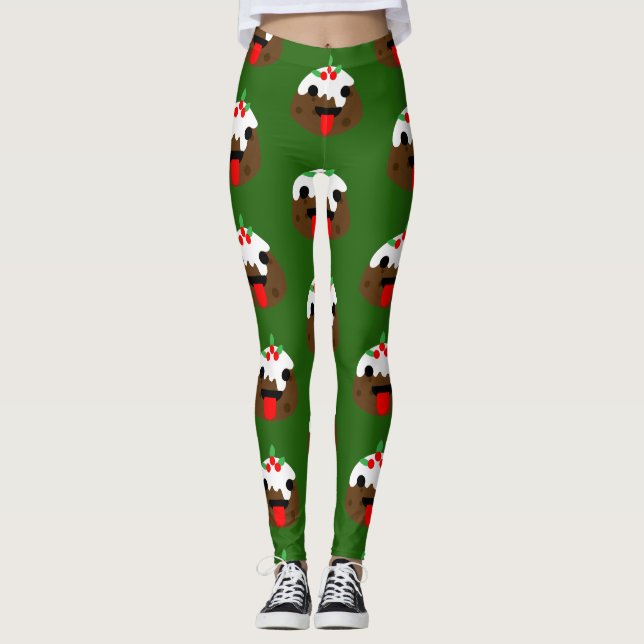 Weihnachtskuchen Leggings (Vorderseite)
