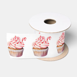 Weihnachtskuchen mit Candy Canes Satinband