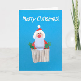 Weihnachtskuchen mit dem Weihnachtsmann Feiertagskarte