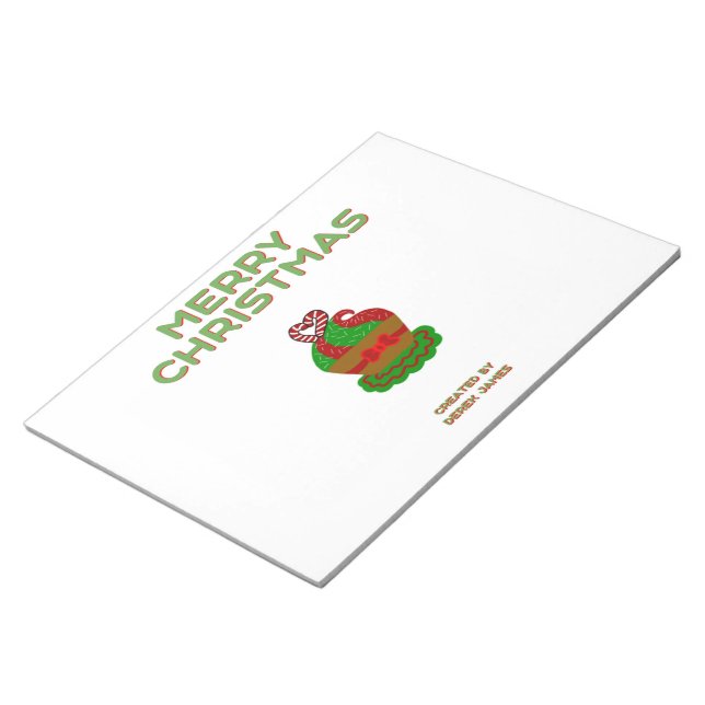 Weihnachtskuchen Notepad (27,9 cm x 21,6 cm) Notizblock (angewinkelt)