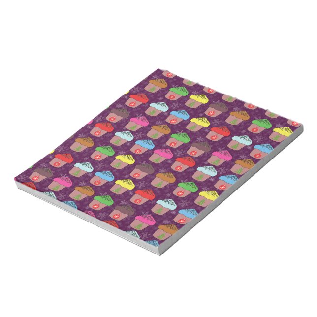 Weihnachtskuchen Notizblock (Rotiert)