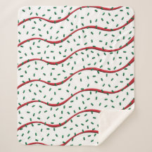 Weihnachtskuchen Roter Streifen Frosting Grüne Spr