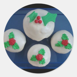 Weihnachtskuchen Runder Aufkleber