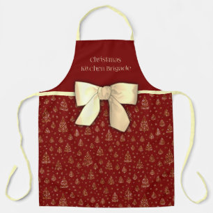 Weihnachtsküchenbrigade Schleife kleine Kiefern Schürze