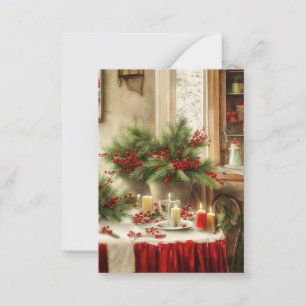 Weihnachtsküchenbudget Mini Mitteilungskarte