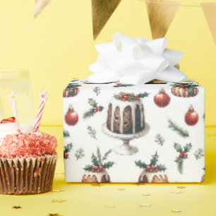 Weihnachtskuchenmuster Geschenkpapier